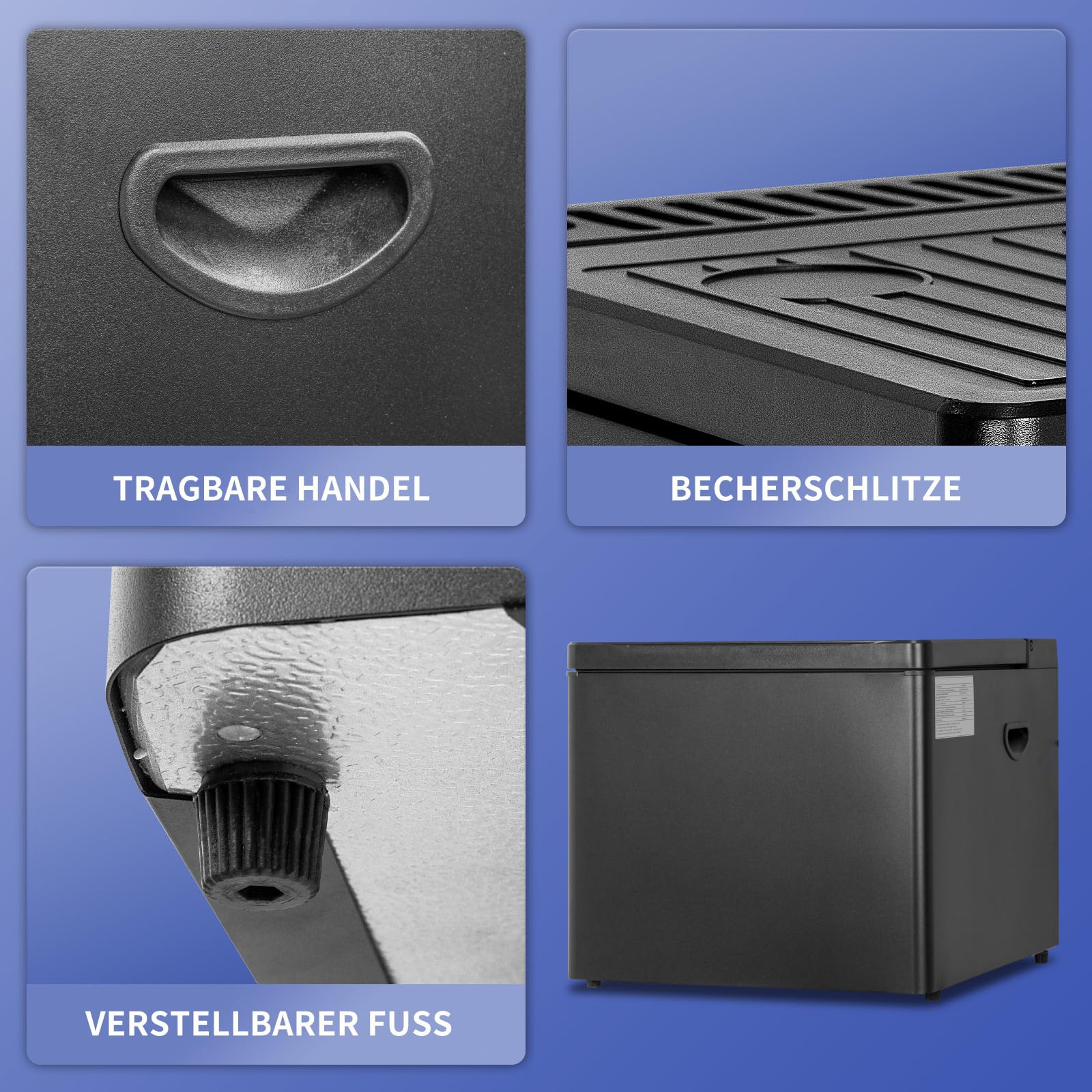 Smad Gas Kühlschrank 40L, Kühlschrank Gas 12V 230V, camping kühlbox, Nach Oben Öffnende Tür, Automatisches Abtauen, für Camping, Zuhause, Wohnwagen, Garage, Gite, Wohnmobil