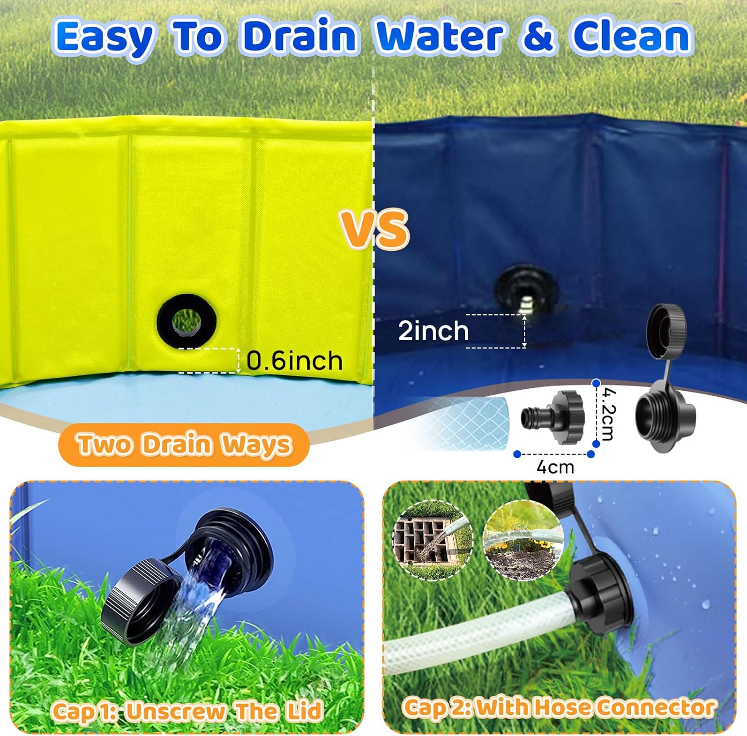 Medence összecsukható kialakítása