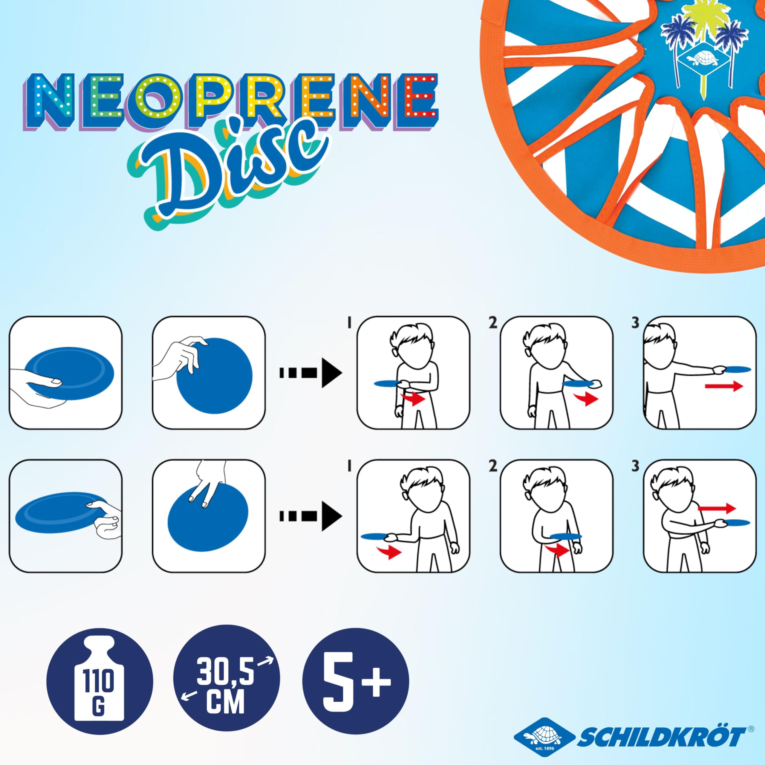 Schildkröt Frisbee Neoprene Ø30cm Blister