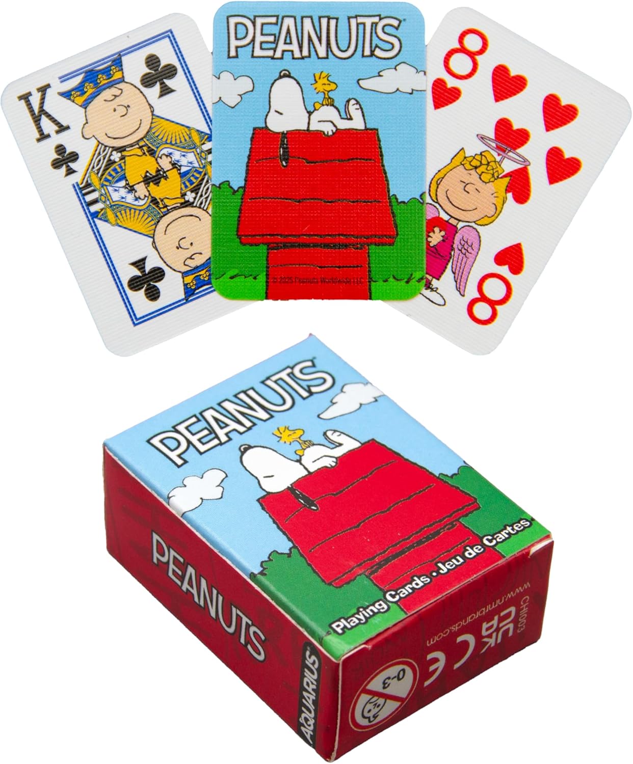 Aquarius Peanuts Cast Themed Chiisai Micro Sized Playing Card Deck (1.8" x 1.3") for Your Favorite Card Games - Officially Licensed Merchandise & Collectibles