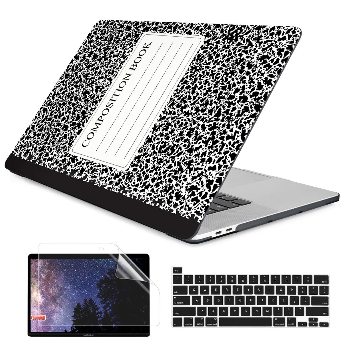 DONGKE Case for MacBook Pro 16 inch 2020 2019 A2141, Composition Book | Fits 16" MacBook…