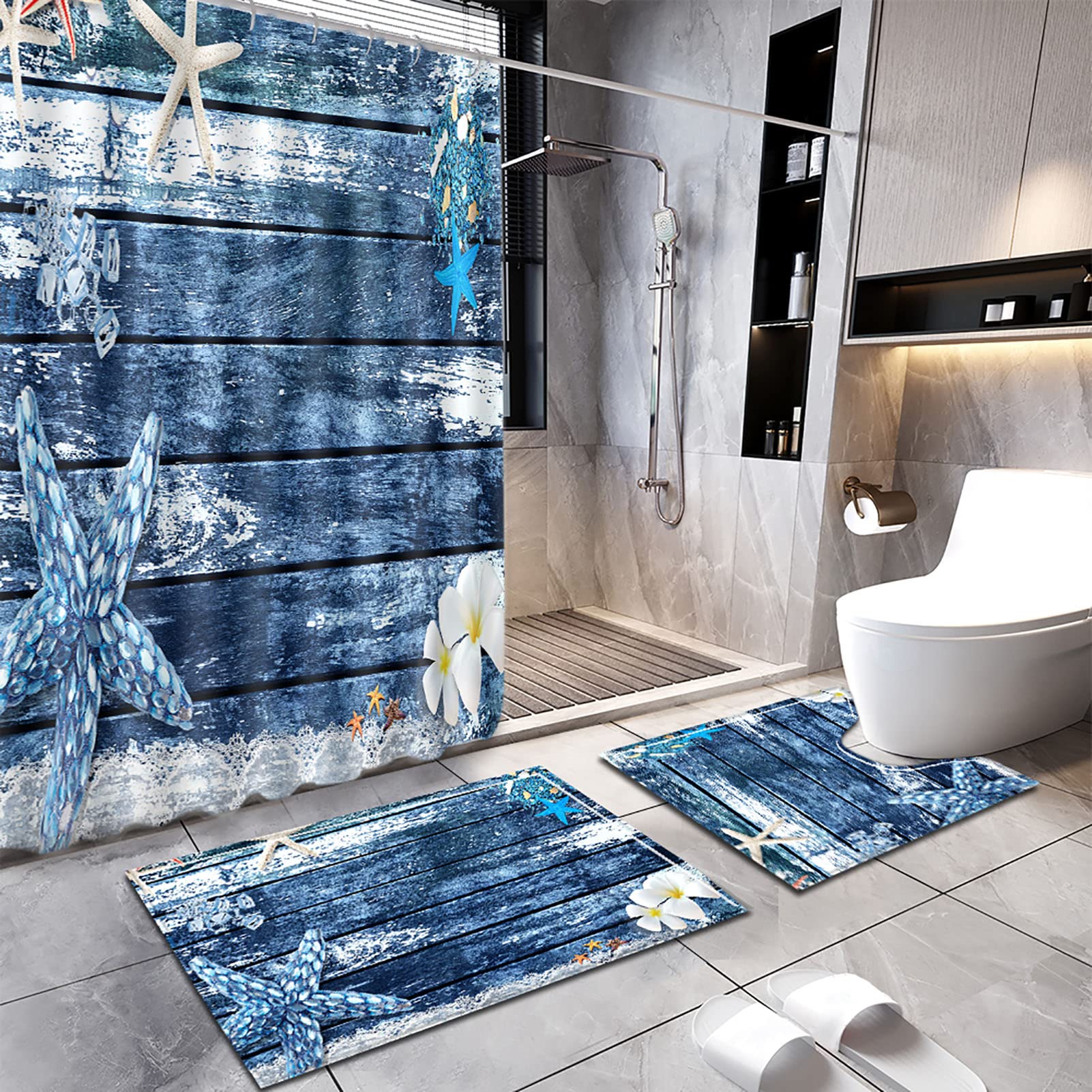 BOYOUTH Tenda Da Doccia Con Stampa Digitale Geometrica Per Bagno
