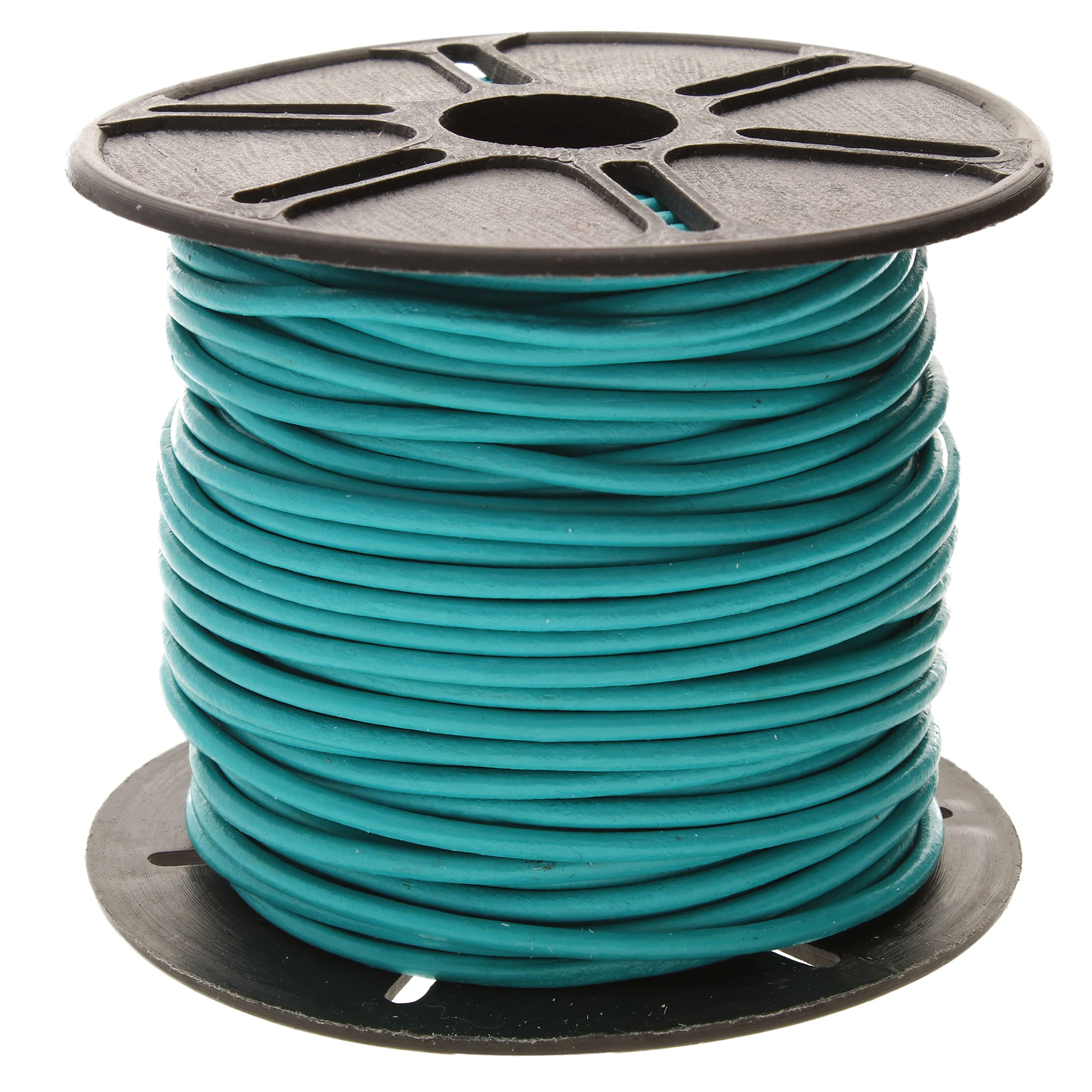 Cordon en cuir 2mm turquoise pour fabrication de bijoux collier et perles