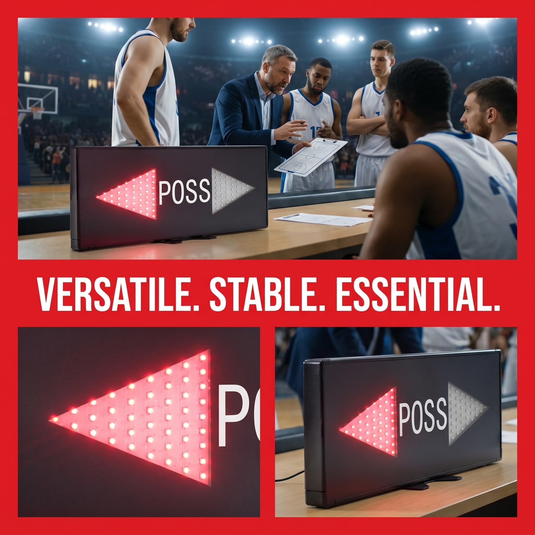 Indicatore LED di Possesso Palla nel Basket, Freccia Elettronica di Controllo Palla, Display Ad Alta Luminosità, visibilità Chiara, Funzionamento Tramite Interruttore A Levetta per Gli