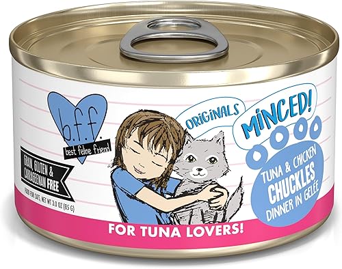 Weruva latas de comida húmeda para gatos sin granos y bolsas B.F.F. (Best Feline Friend), Azul