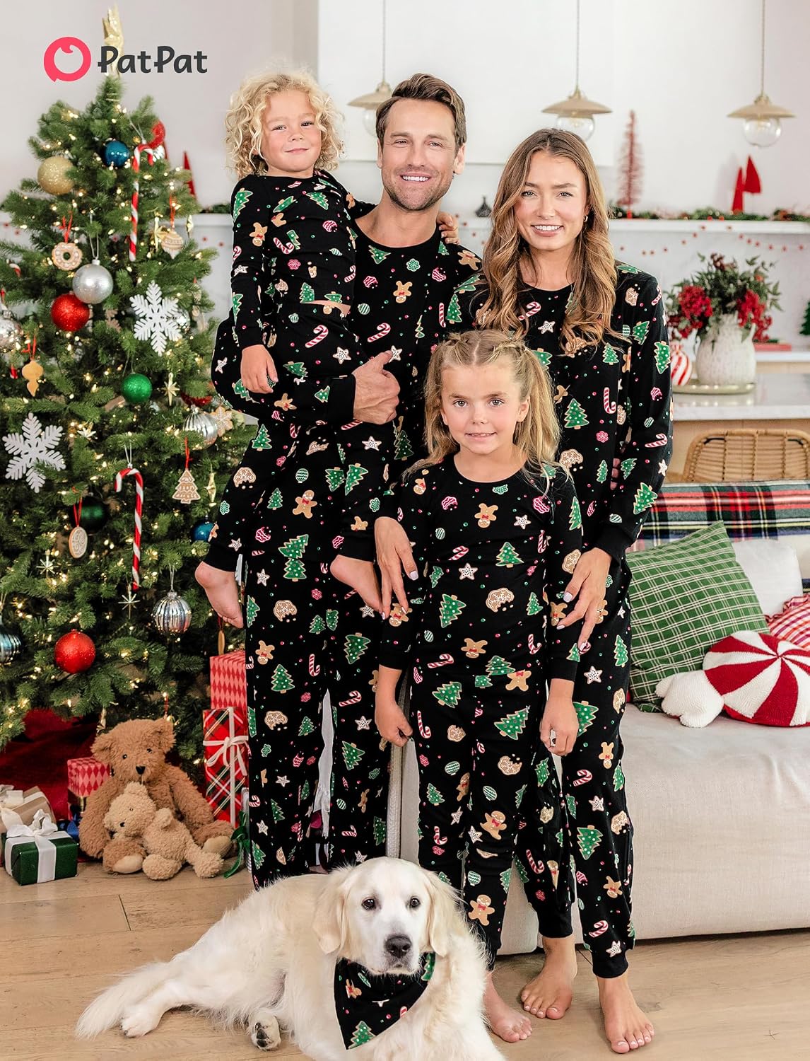 PATPAT Family Christmas Pajamas Matching Sets, Cotton Blend Holiday PJs