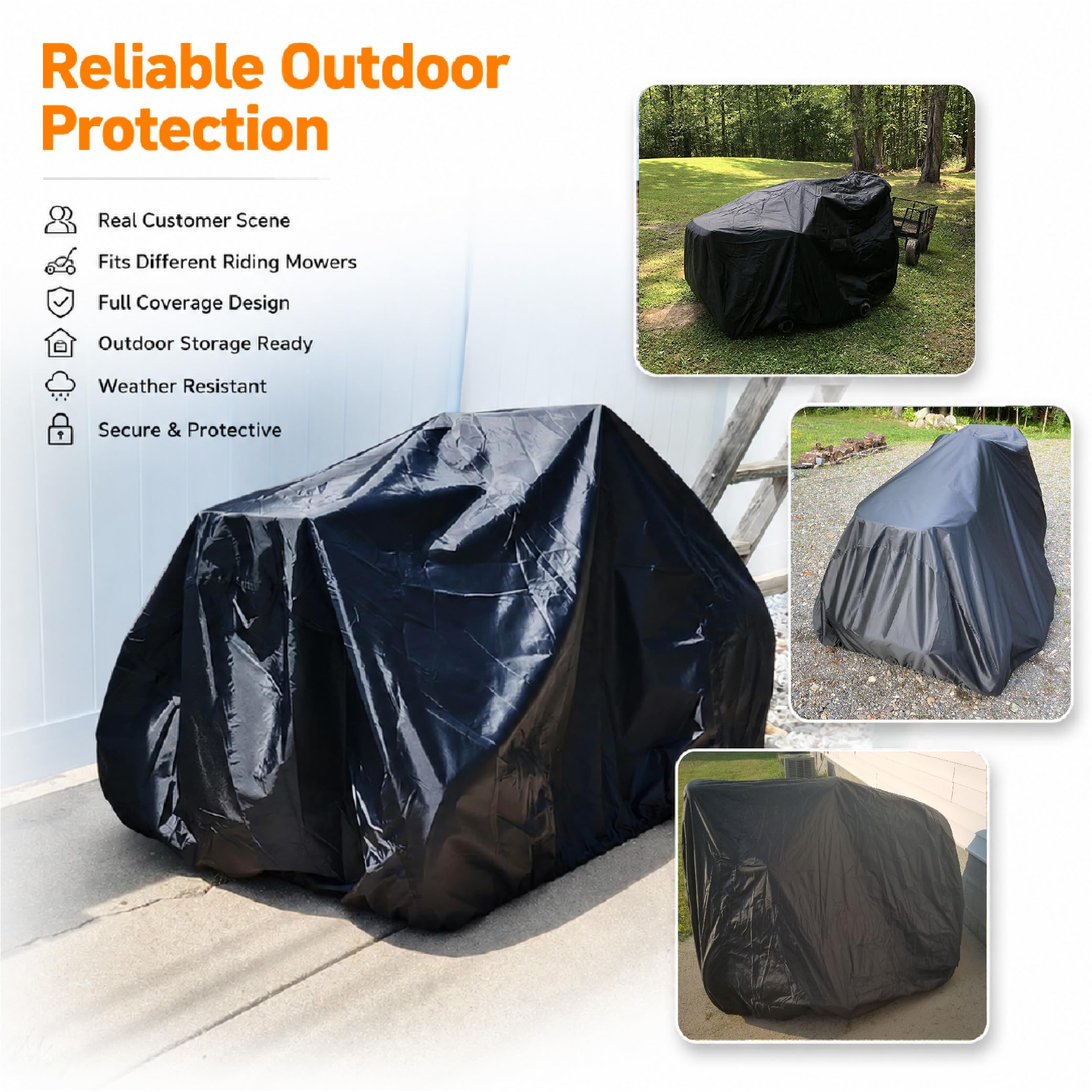 JUZELY Tractor Cortacesped para AS Motor AS 920 E Sherpa 2WD 2024-pr 35", Funda Impermeable con Protección Exterior contra Lluvia y Polvo