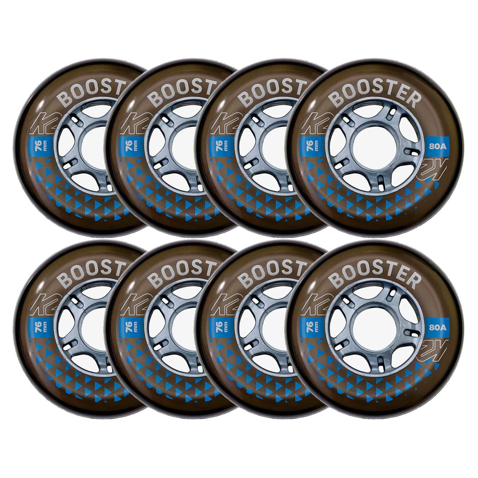 K2 BOOSTER 76mm/80a 8-Pack Wheelset incl. ILQ5 Bearings