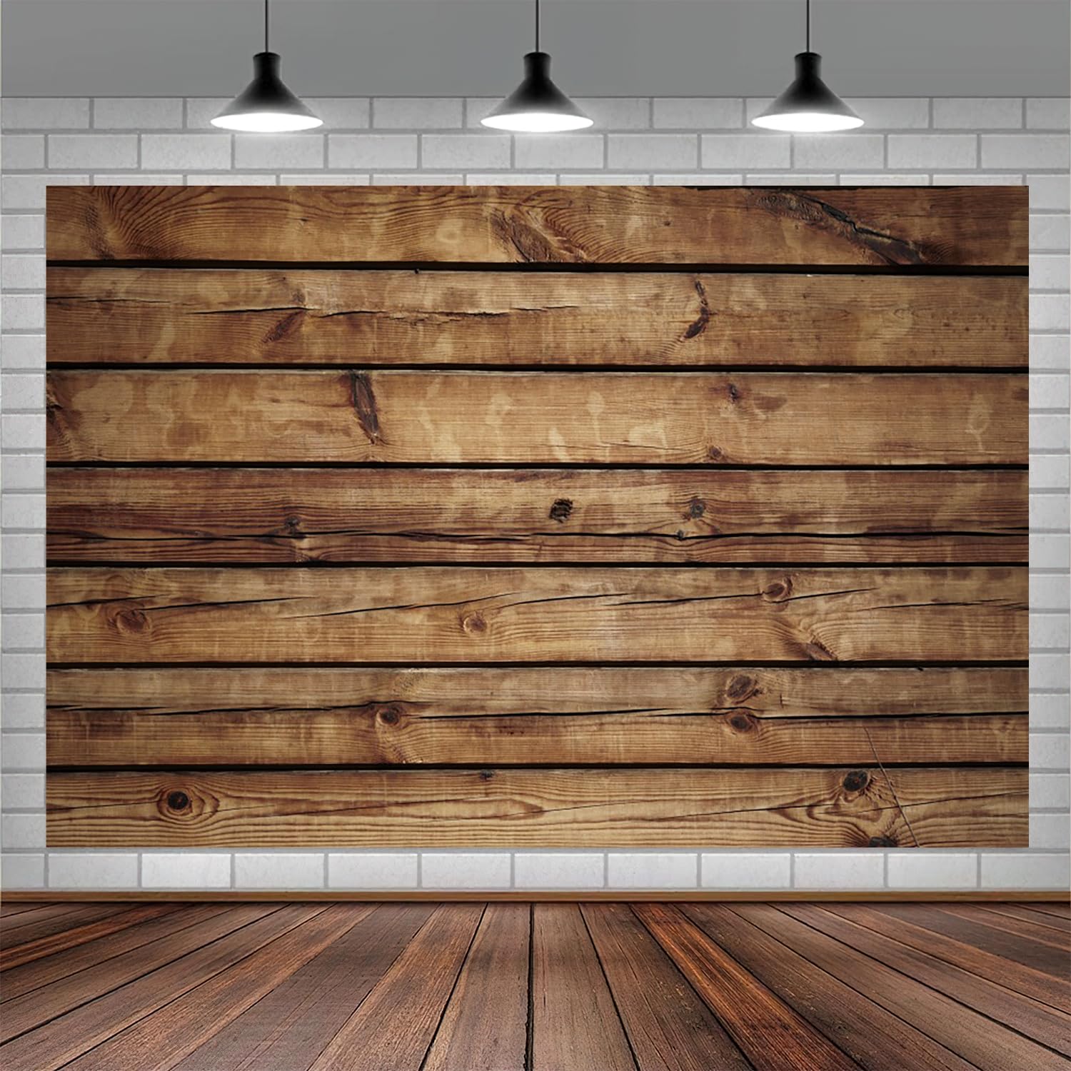 3.6x3m Sfondo legno Muro di legno rustico Marrone Tavola di legno vintage Sfondo fotografico Neonato Baby Shower Festa di compleanno Torta Decorazioni da tavola Banner Photo Booth Puntelli