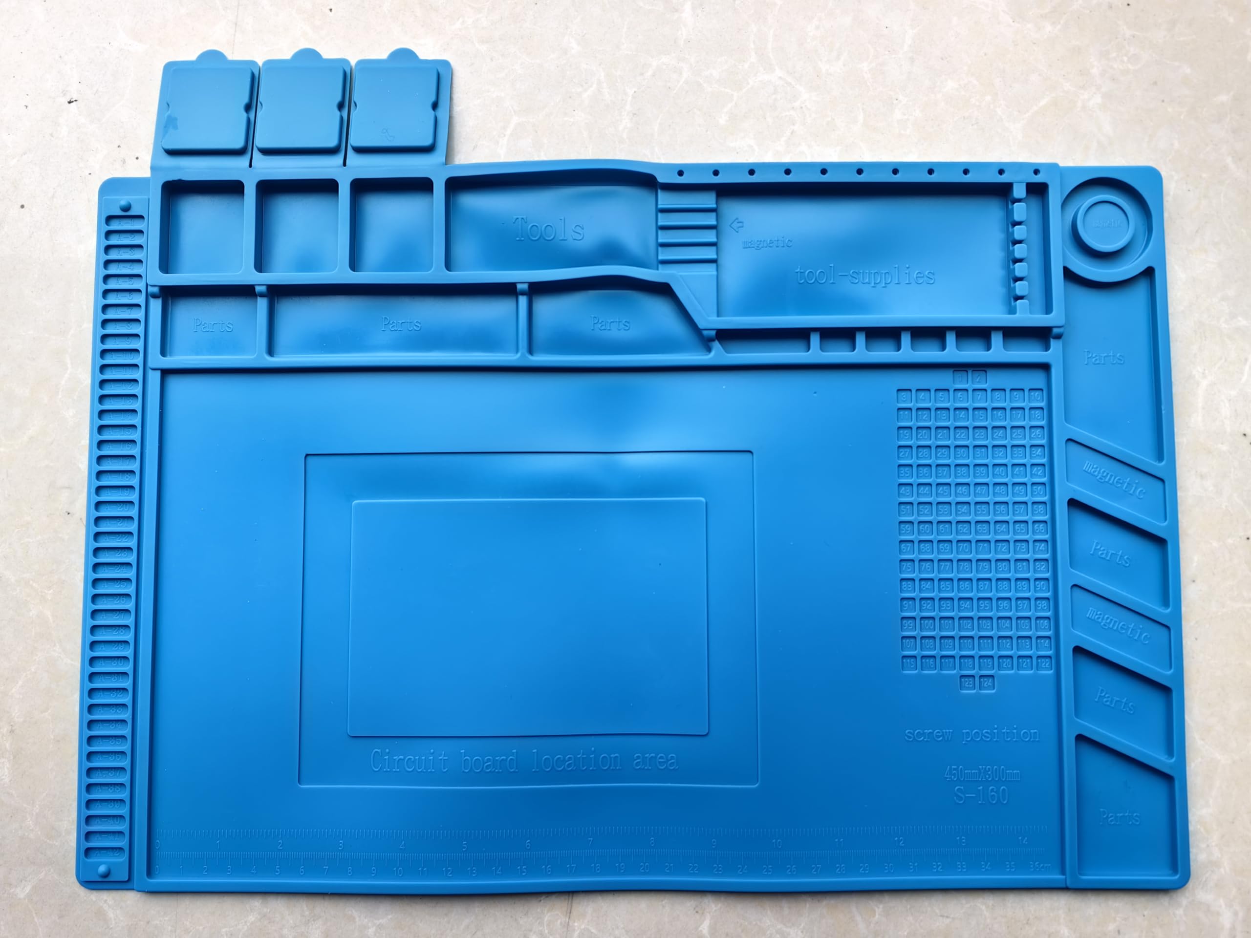 Grand Tapis De Soudage Silicone Anti-statique 55x35cm - Résiste à 500°C, Idéal Pour La Réparation De Téléphones, Ordinateurs Et Composants électroniques