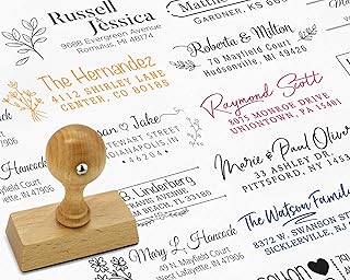 Customized Return Address Stamp - Choose from Many and 15 Ink Colors - Personalized Wood Stamp