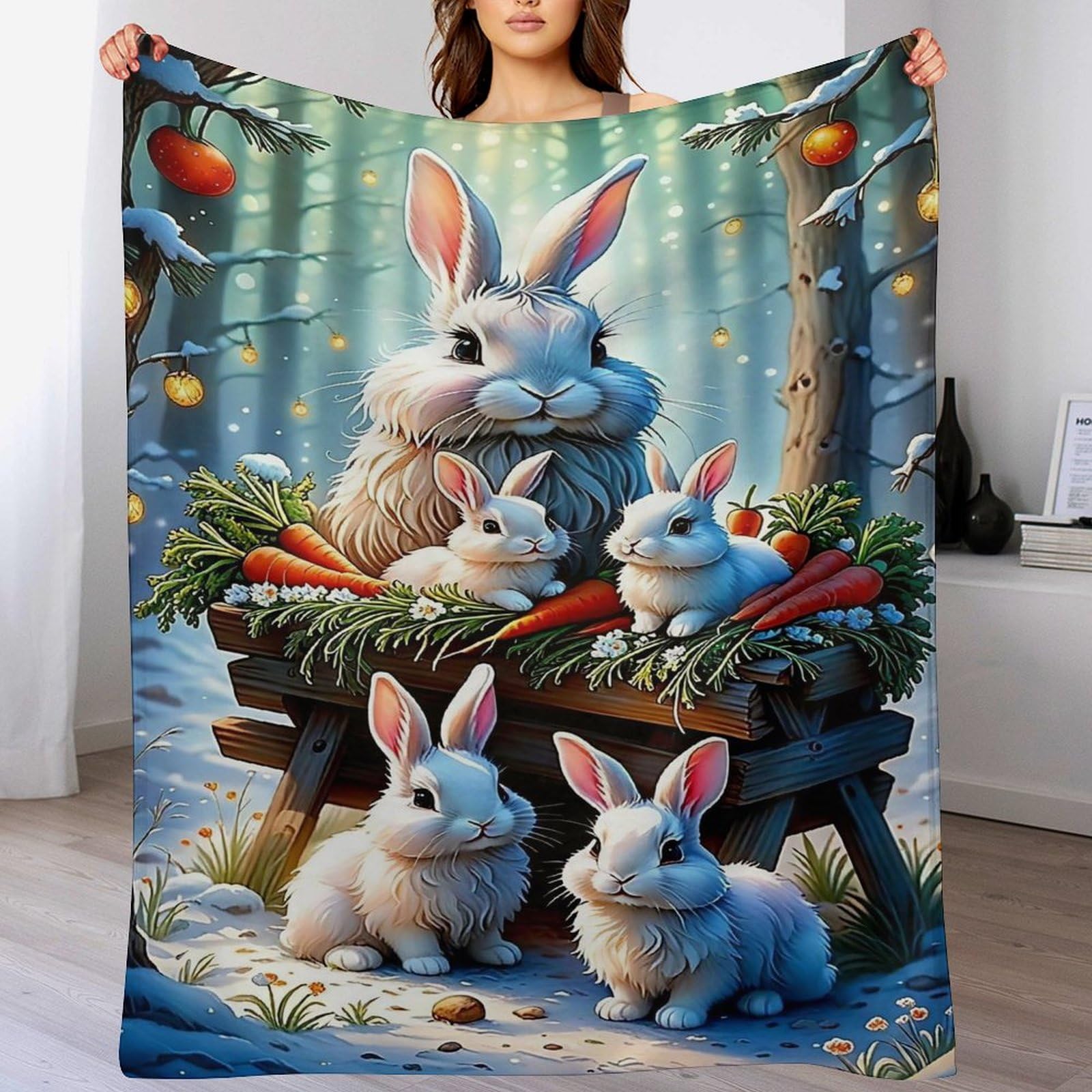 Couverture lapin mignon 180x200cm une idée de cadeau idéale et douce