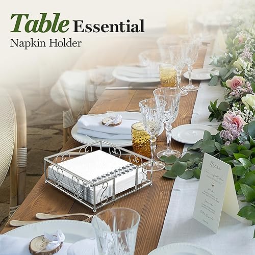 Vista 140 de Bandeja de acrílico para toallas de invitados para baño, soporte vertical para toallas de mano desechables, organizador de servilletas impermeable A