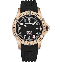 Revue Thommen Mens Air Speed Black Dial Black Rubber Strap Automatic Watch 16070.4767