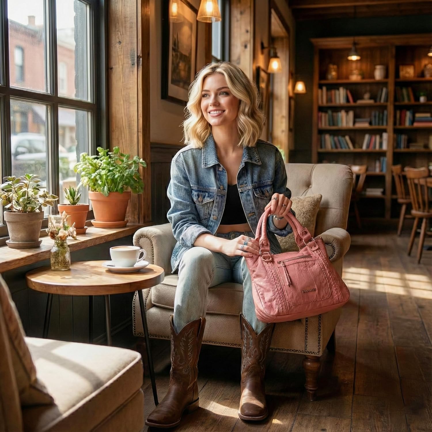 Montana West Washed Leather Hobo Bags for Women Roomy Handbags with Crossbody Strap