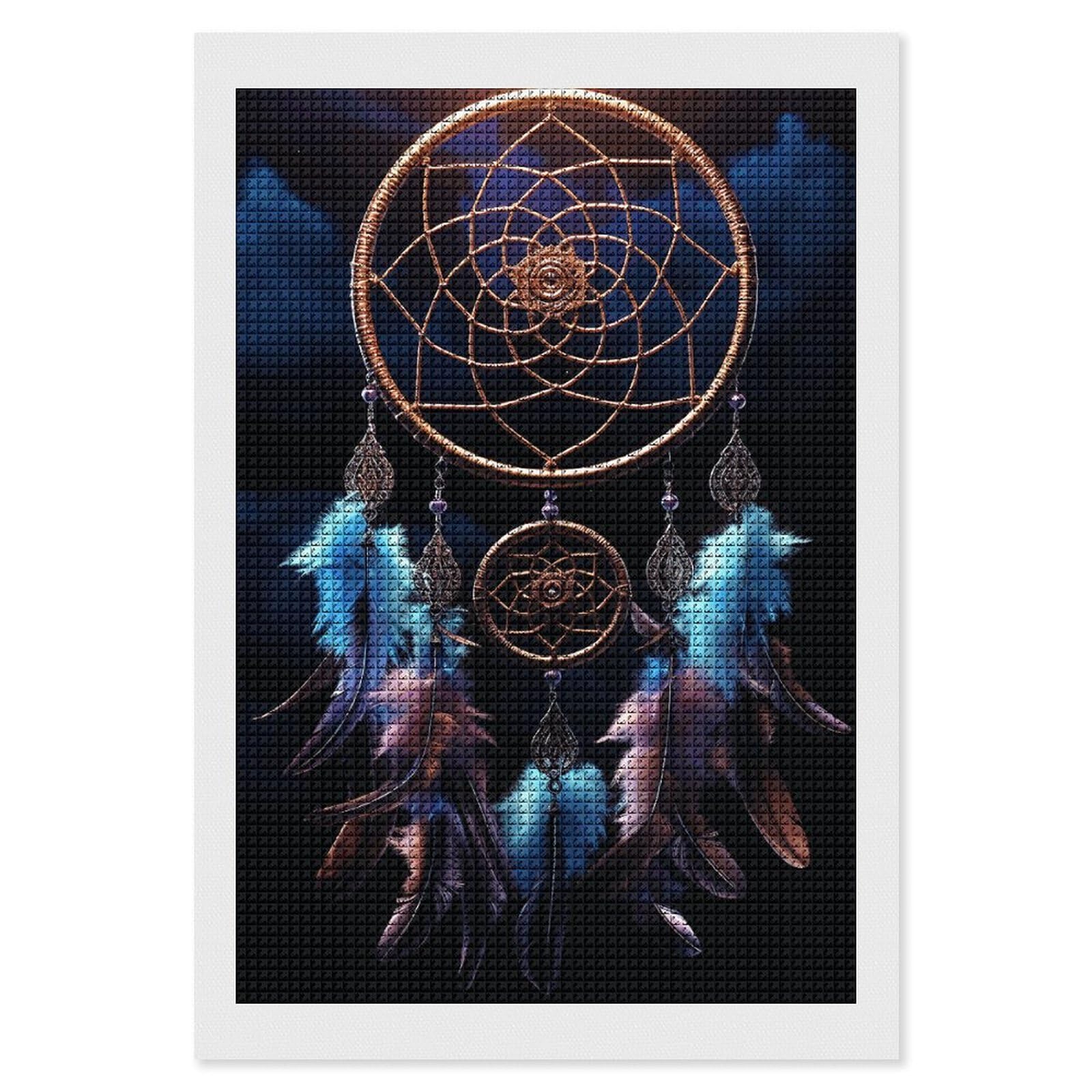 Dream Catcher Diamond Art Kits for Adults, DIY 5D Diamonds Painting Kits for Beginner, Round Full Drill Diamond Dots Painting, 8"x12" Diamonds Pictures Gem Art and Crafts Wall Decor