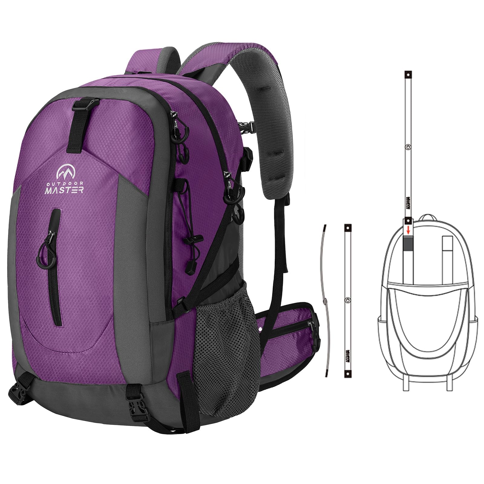 OutdoorMaster 50L Hiking Backpack