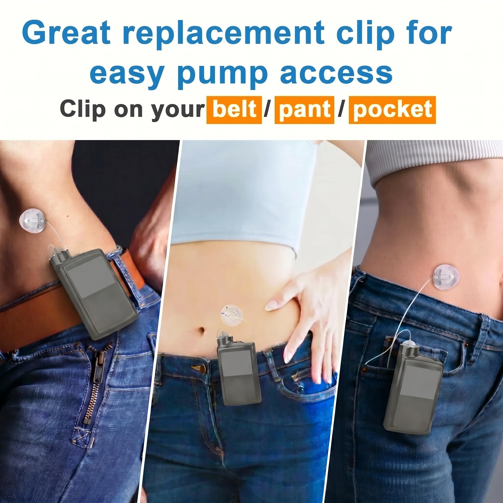 iGuerburn 2Pcs Insulin Belt Clip for Medtronic MiniMed 780G 770G 670G | Fits MiniMed 630G 640G 670G 770G 780G Easy to Carry Compatible with Silicone Skins product thumbnail 4