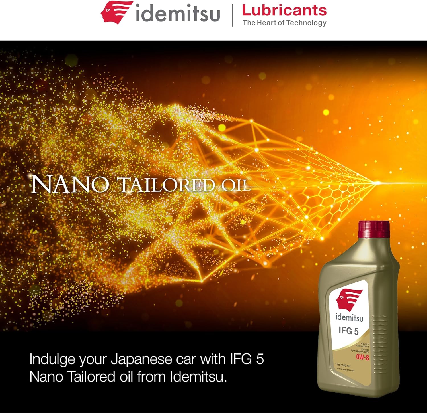 Idemitsu IFG 5 0W-8 Fully Synthetic Engine Oil (1 Quart, Case of 12)