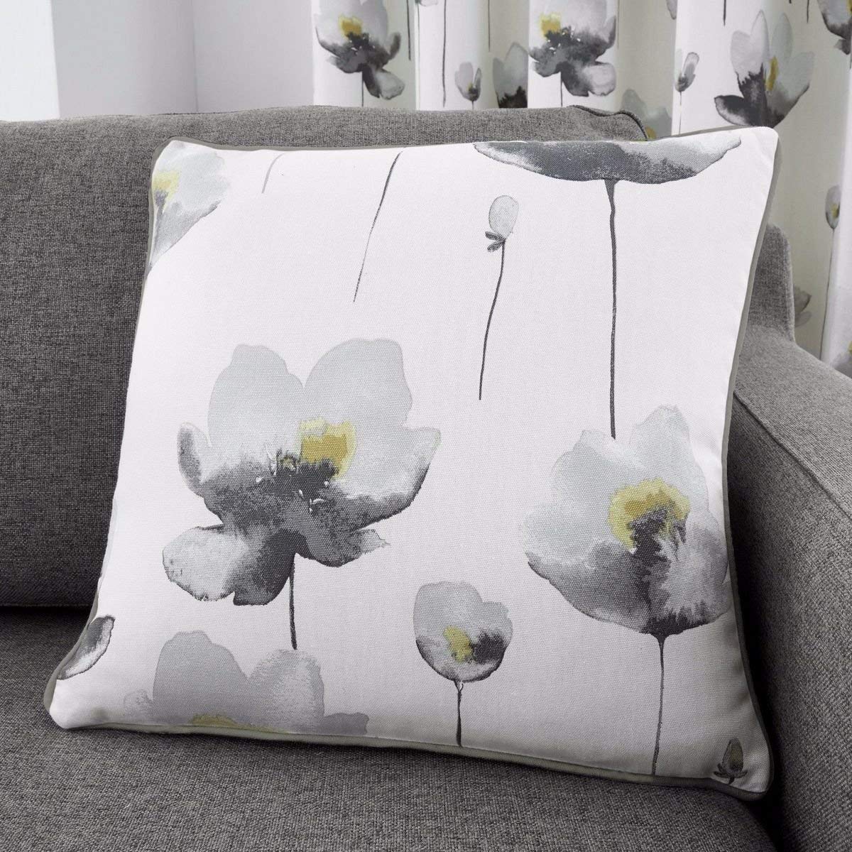 Fusion Kiera Floral Cushion Cover, Grey, 43 x 43 Cm