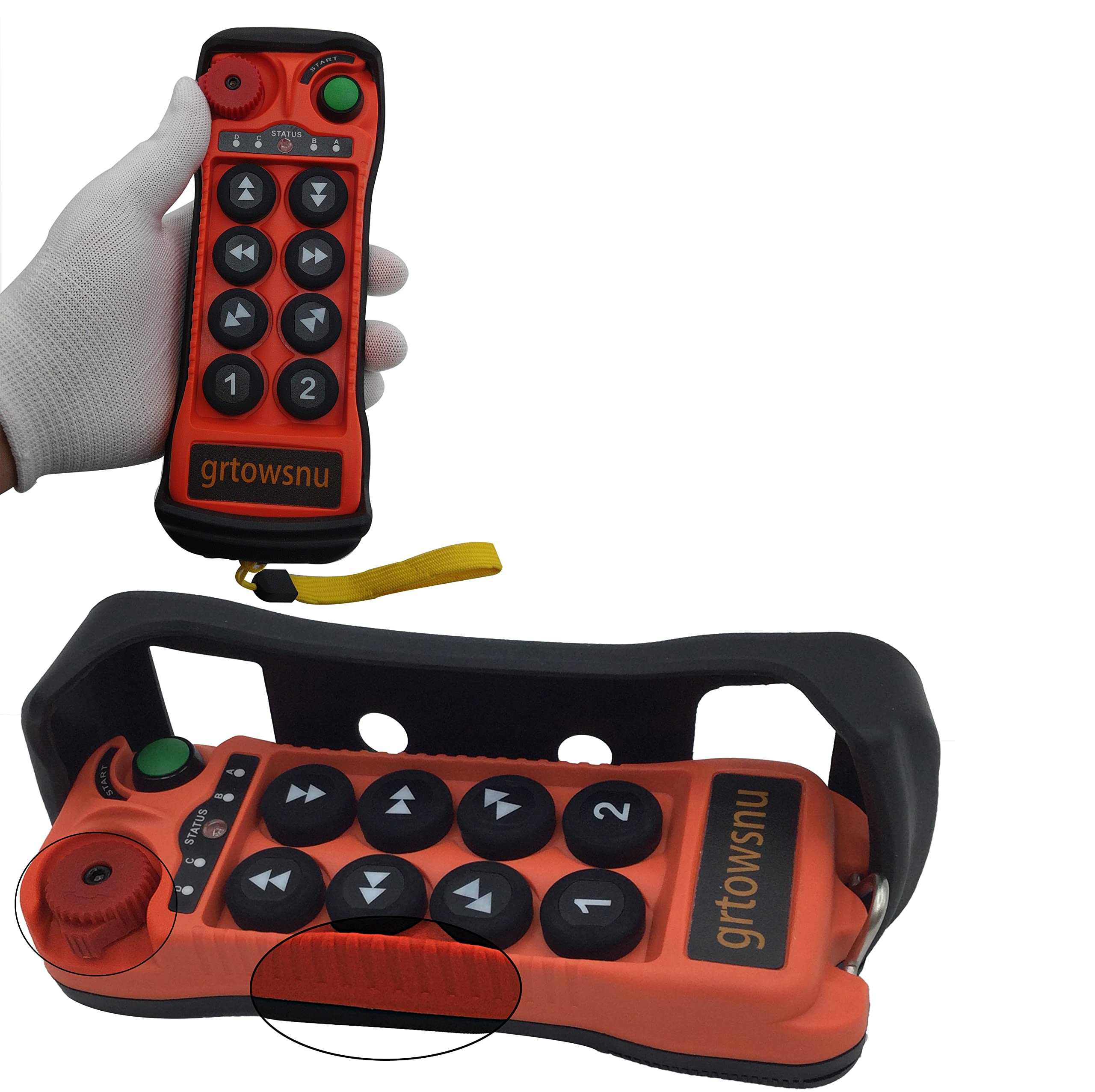 8 botones de canal 12V 24V Control Remoto Inalámbrico de Grúa para grúa puente Puente grúa Grúa pórtico Industrial Polipasto Eléctrico Transmisor y receptor de radio