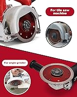 Vista 4 de Casaverde Hoja de sierra de diamante súper delgada de 4.5 pulgadas para cortar azulejos de porcelana y mármoles