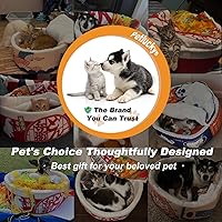 Vista 2 de 寵幸 Ramen Noodle Dog & Cat Bed,Keep Warm and Super Soft Creative Pet Nest for Indoor Cats,Removable Washable Cushion for Small Medium Large Dogs and