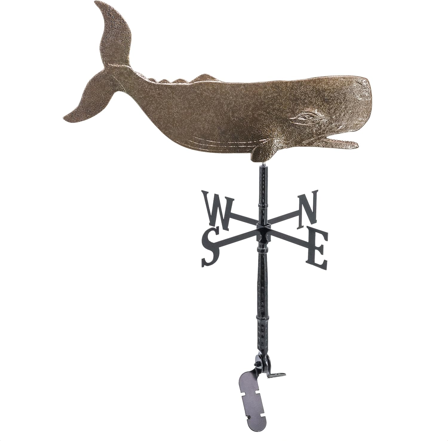 Montague Metal Products Aluminum Whale Weathervane, Includes Roof Mount, Nautical Décor, Sealife Décor, Durable & Handcrafted, Made in Michigan, Cast Aluminum Weather Vane (Black)