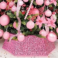 Vista 18 de XmasExp - Collar para árbol de Navidad, 33.5 pulgadas, falda para árbol de Navidad, decoración del hogar, anillo para árbol de Navidad, cubierta