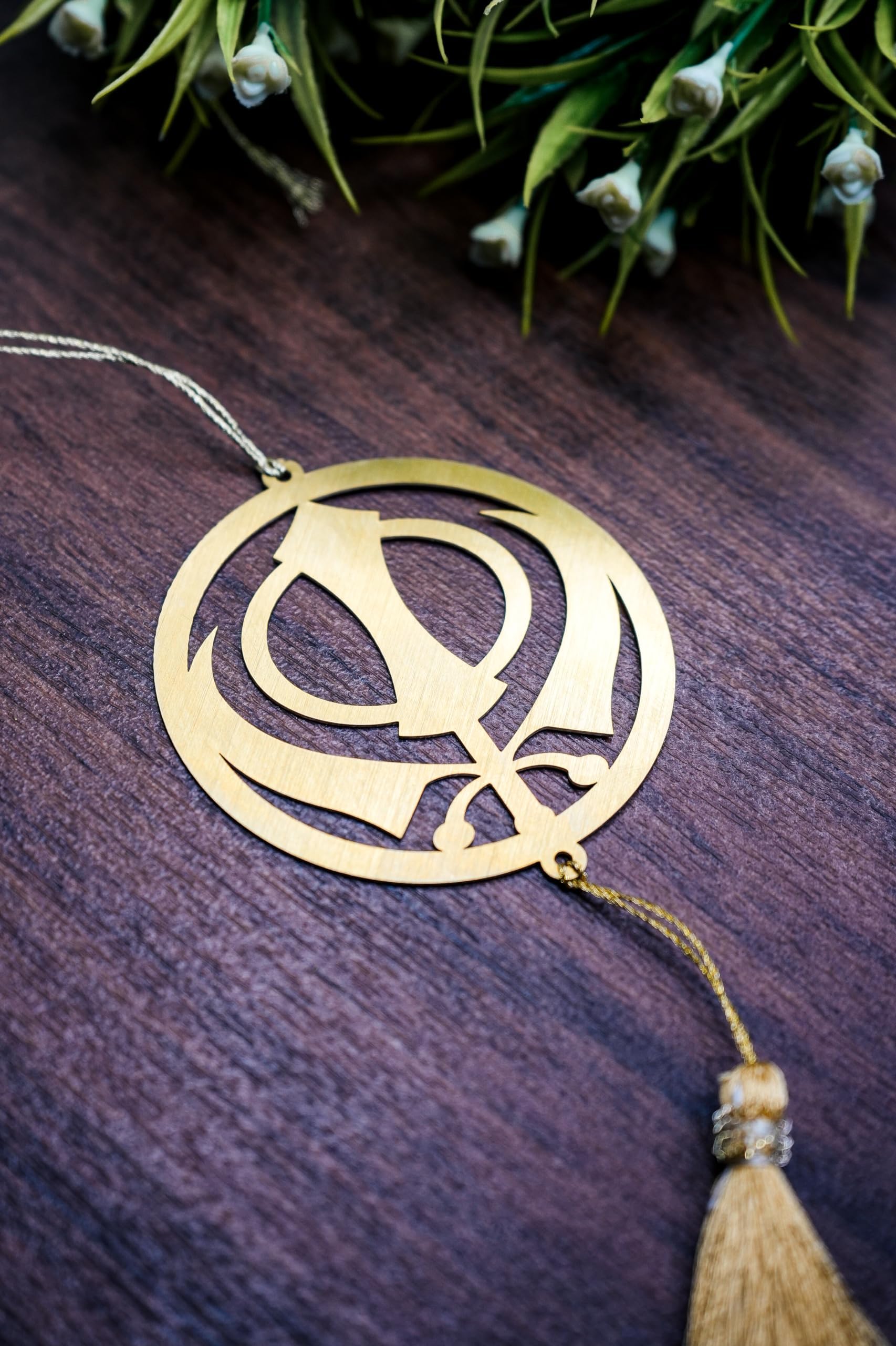 Religious/Hindu/Hinduism/Culture Car Hanging Dream Catcher Accessories Best for Your Car Interior Decoration for Rear View Mirror Ornament Multipurpose Use Hanging, Gift (Khanda)