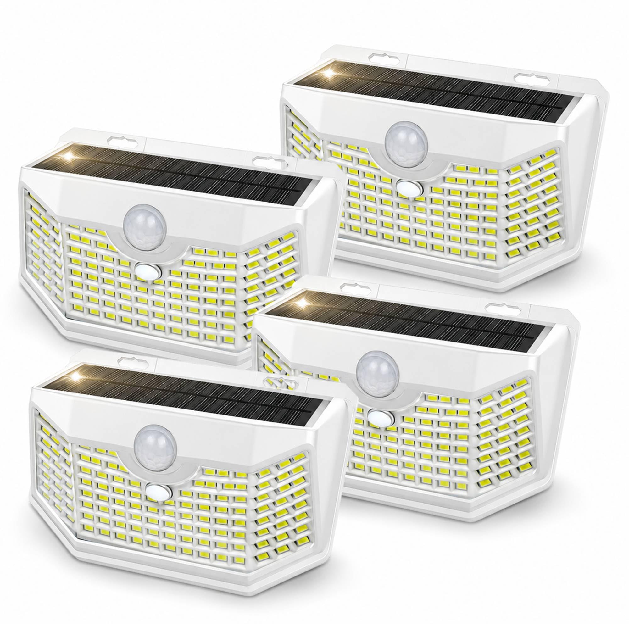 HMCITY 120 LED Outdoor Solar Lights with Motion Sensor and 3