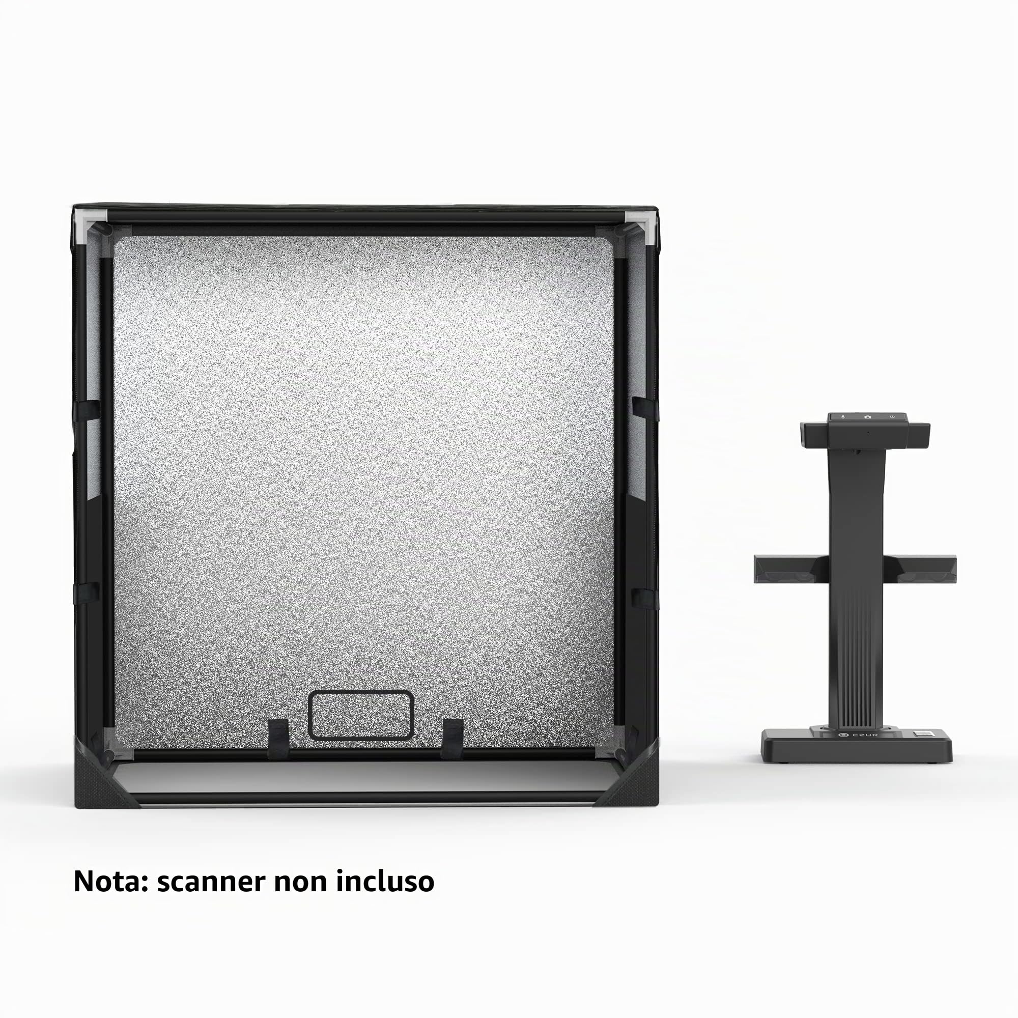 CZUR Box da Studio Pieghevole Portatile, Kit Tenda Professionale 60x60x60cm per Scanner di Documenti e Scanner di Libri