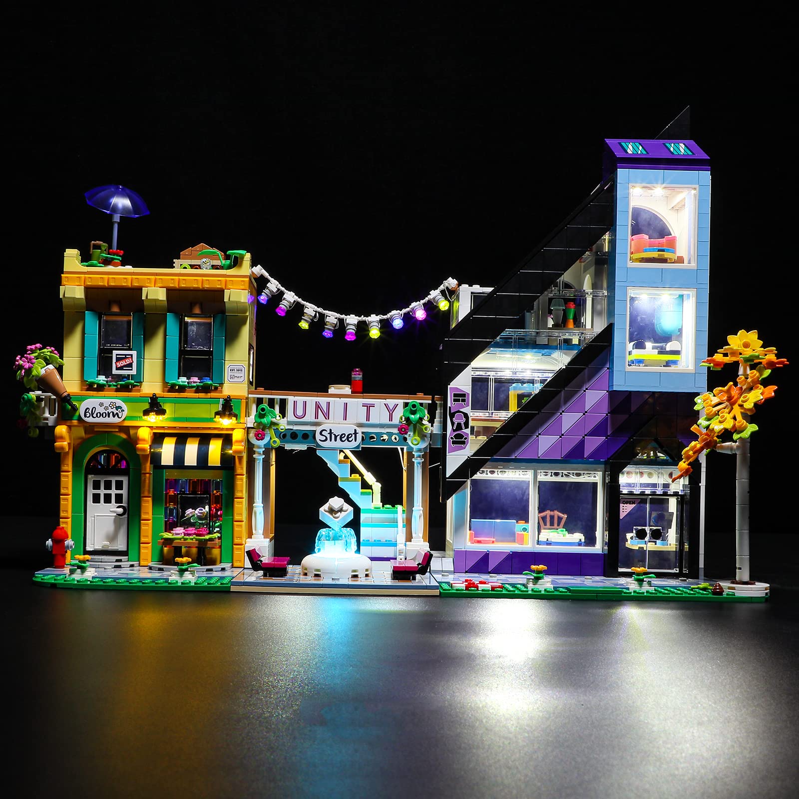 ミニランプ 組み立てキット　プラットホーム付き２台フルセット！　セクション Amazon.com: GEAMENT LED Light Kit Compatible with Lego Downtown