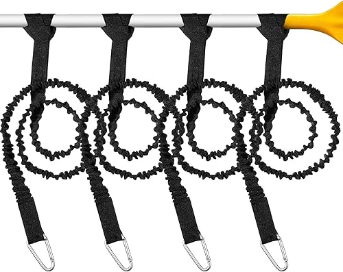 Sumind 4 piezas de correa de kayak para remo de kayak, correa de caña de kayak, cordón elástico en espiral, accesorios de kayak para kayak y remos