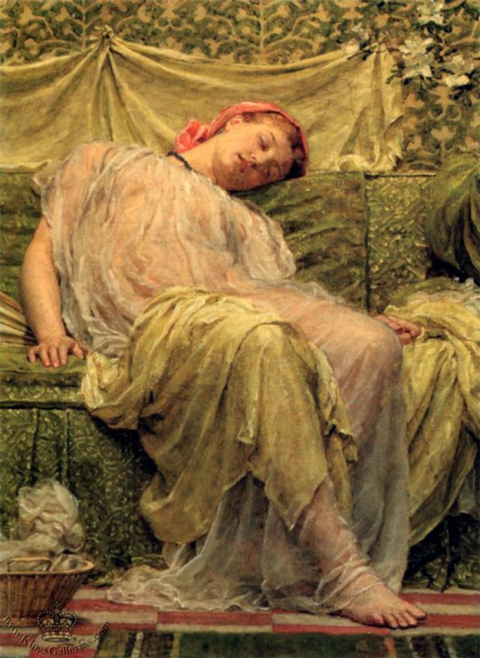 ARTXLXXBN Famous Painting Art Wall Decor Abstract Art Picture Work Basket Albert Moore Animal Pictures for Home Decor 60x90cm