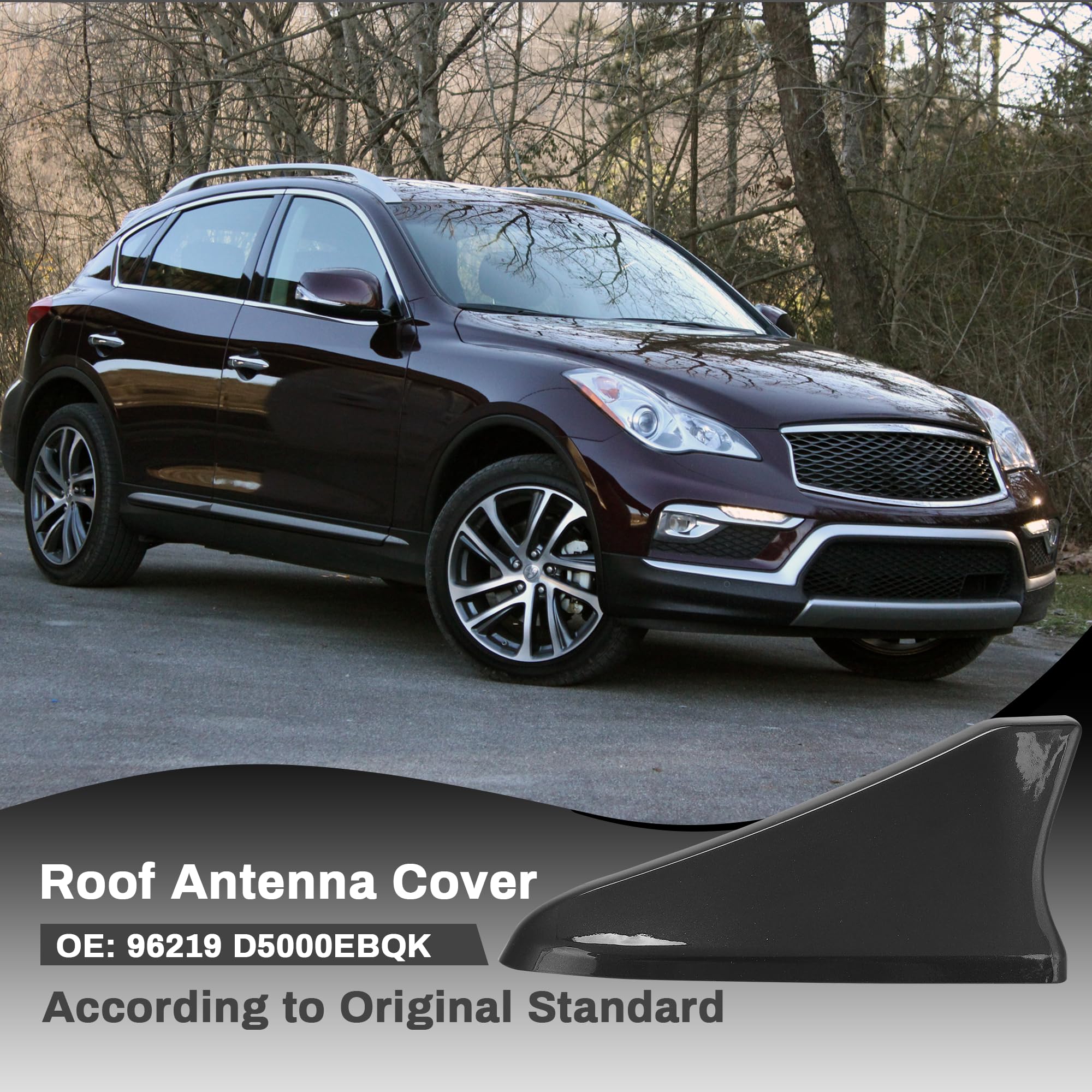 Fydun Car Shark Fin Antenna Cover Roof Aerial Base 96219 D5000EBQK for Kia Optima 2014?2020 for Elantra Sonata Genesis Sedan Coupe Replacement Part(Grey)