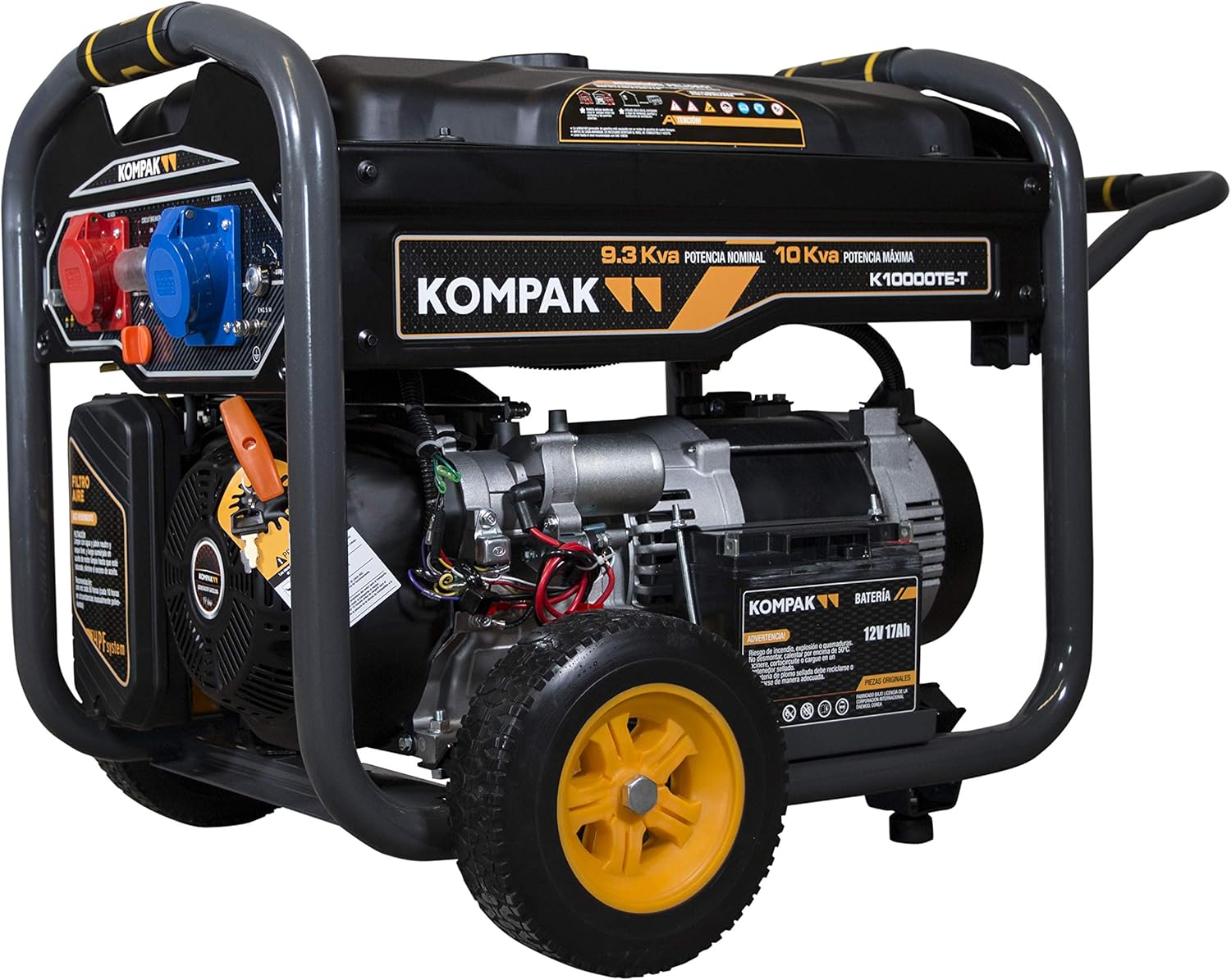Kompak KP-K10000TE-T Generator showing battery compartment