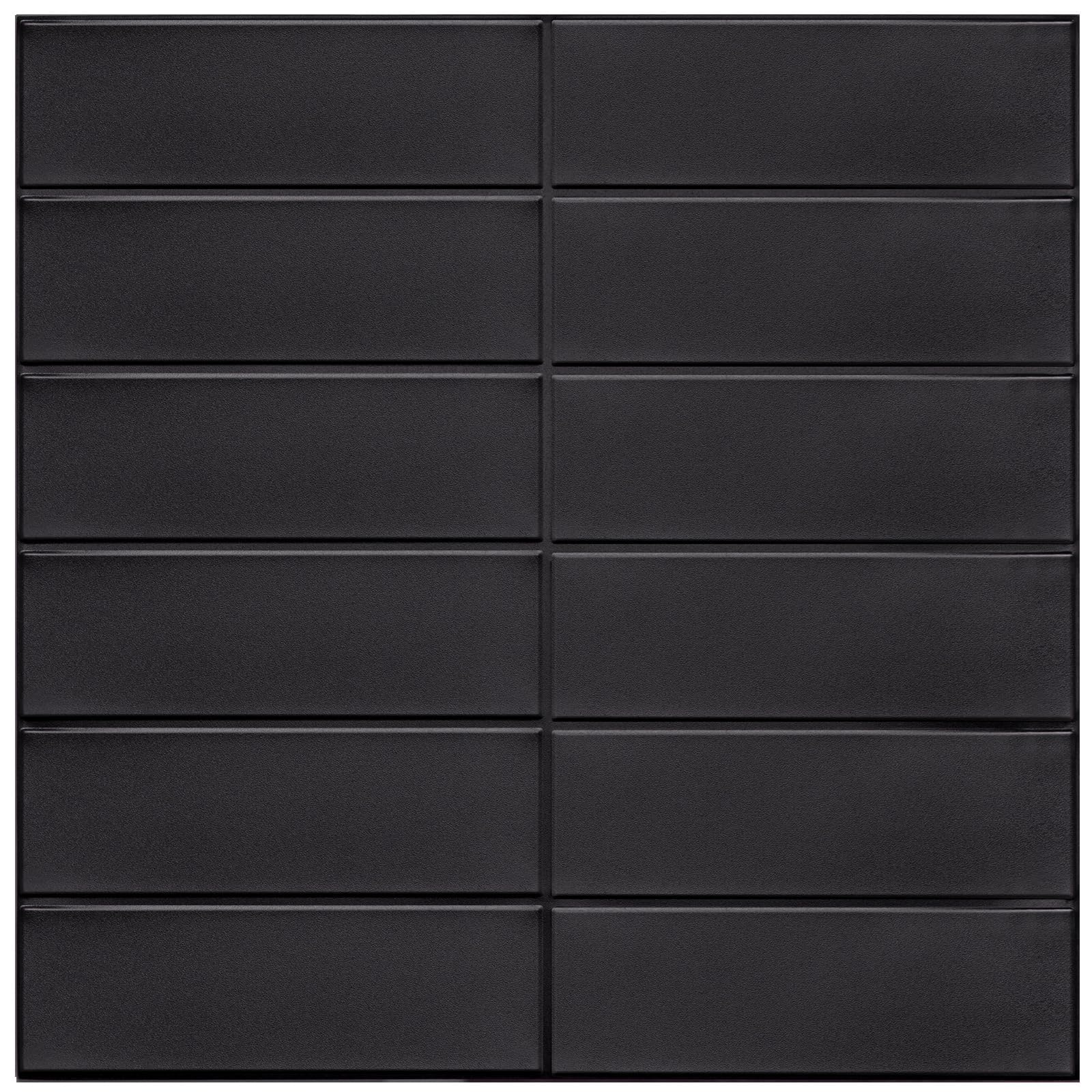10-Stück Schwarz Fliesenaufkleber Küchenrückwand Fliesen Klebefliesen Fliesenfolie 3d Selbstklebende Küche Bad (30,5 x 30,5 cm)