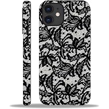 for iPhone 16E Case, Compatible with Wireless Charging, Vintage Cute Black Lace Flower Phone Case Black Lace, for iPhone 16E