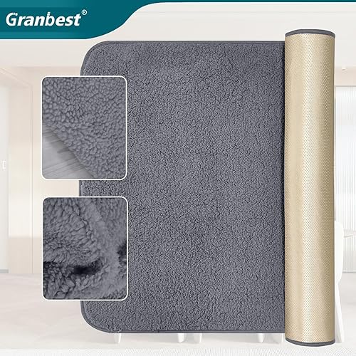 Miniatura 5 de Granbest Funda de cojín gruesa y ultrasuave para silla, protector de sofá antideslizante, funda de cojín lavable para mascotas (silla, gris)