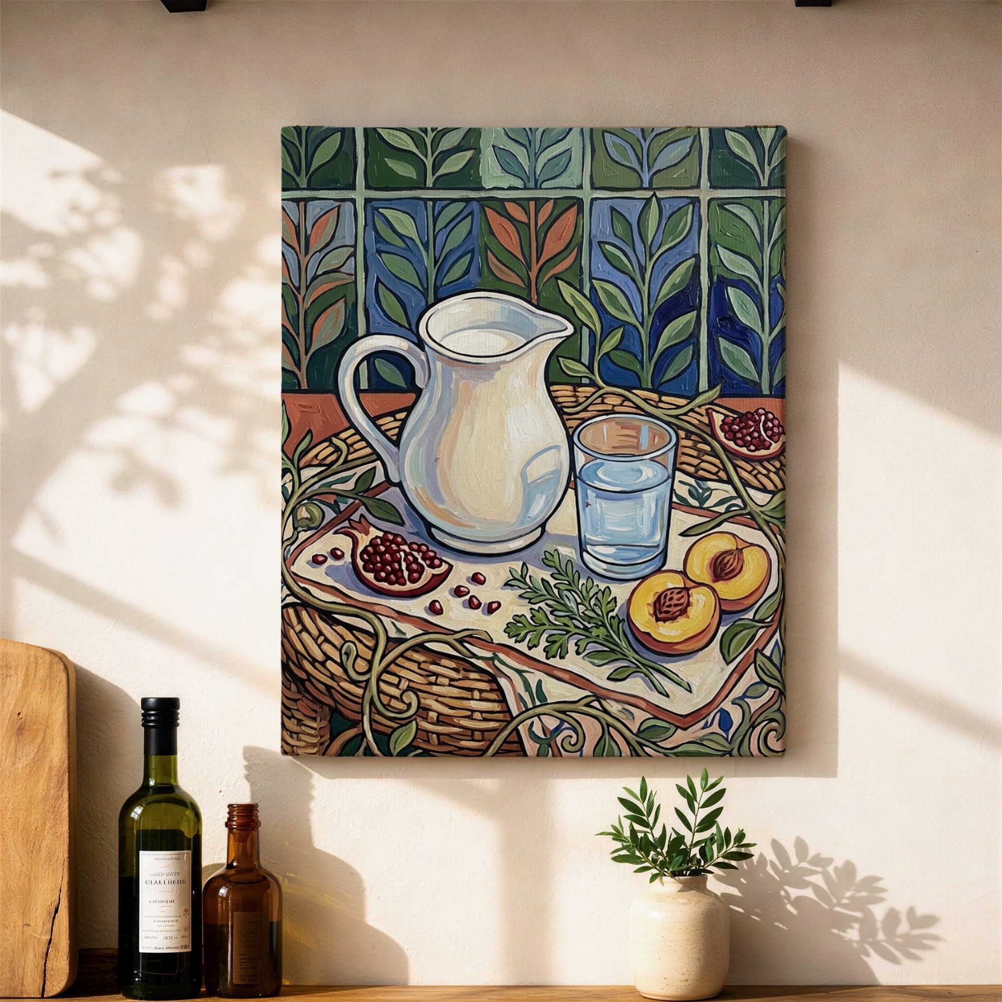 Cuadro bodegón de cocina lienzo artístico elegante para comedor 8