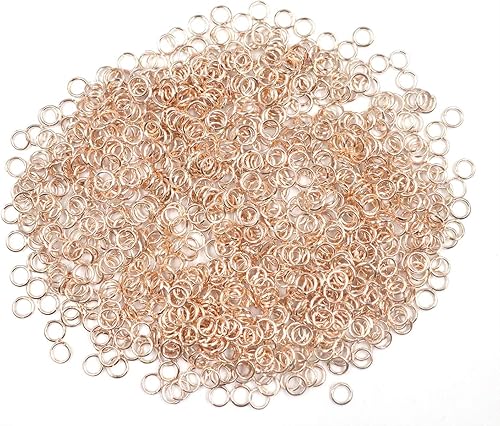 Royee 1000 piezas de anillos abiertos chapados en aros de alambre para hacer joyas, llaveros, manualidades, collares, pulseras, colgantes, llaveros,