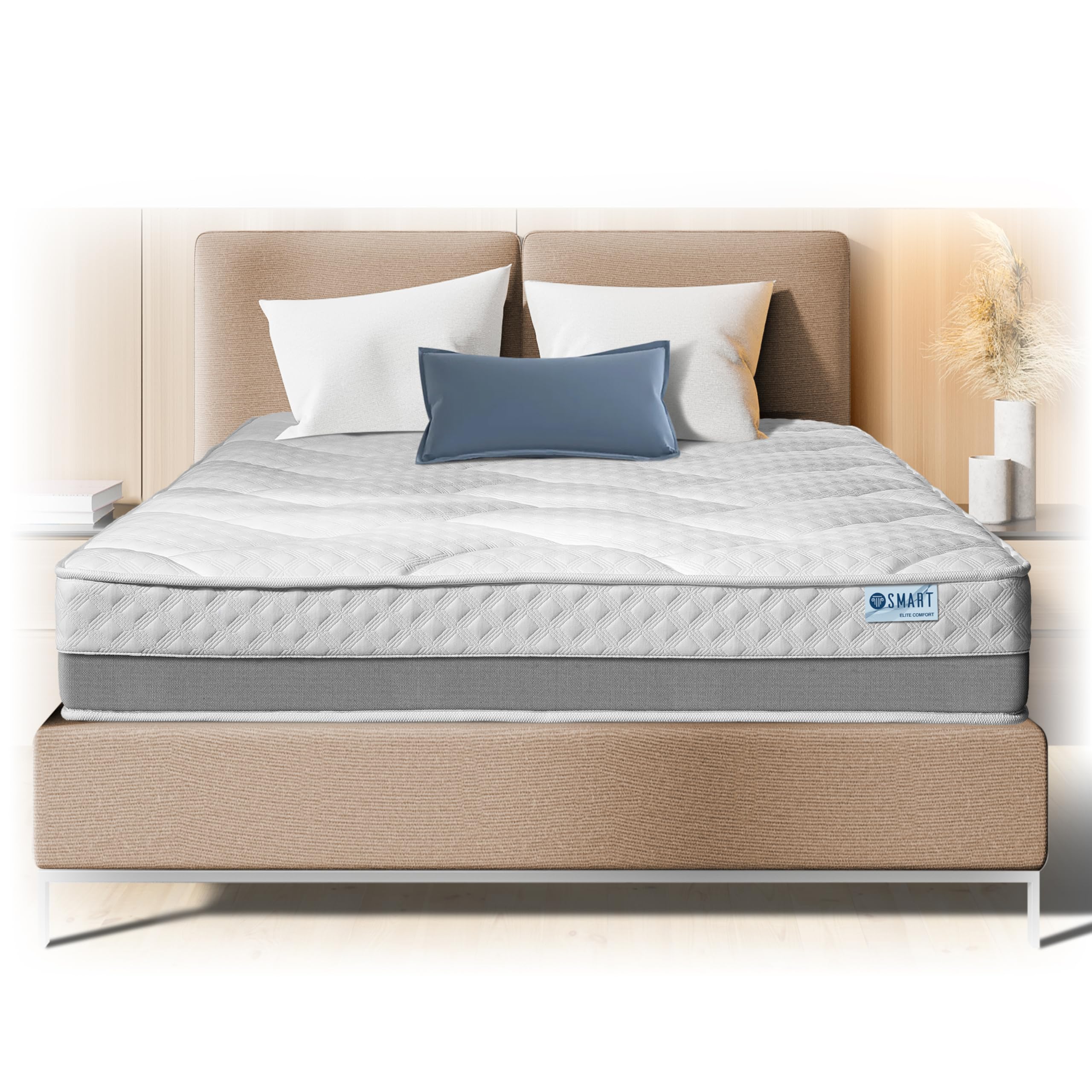 Colchón ELITE SMART. VISCOINSTANT® “EFECTO NUBE”, libertad de movimientos, temperatura y acogida perfectos. Confortable NÚCLEO FLEXIBLE FIRMEZA MEDIA-ALTA. Disponible en todas las medidas