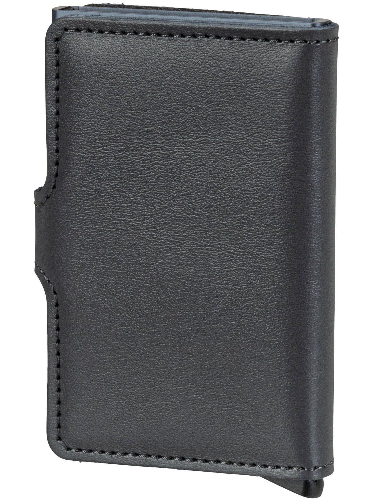 Secrid Miniwallet Original Kreditkartenetui Grey aus Aluminium und Rindsleder, Maße: 65 x 102 x 21 mm, M-Grey