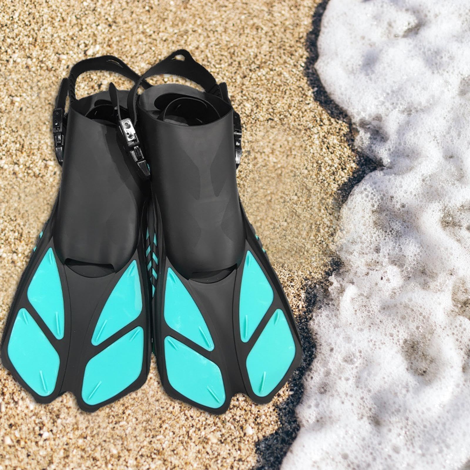 Oshhni 2X Aletas de natación Aletas de Buceo Aletas de Buceo Aletas de esnórquel Ajustables Zapatos de Entrenamiento para Practicar Deportes acuáticos Verano
