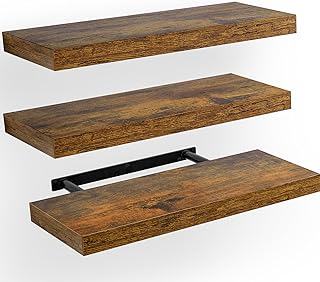 AMADA HOMEFURNISHING Floating Shelves, Wall Shelves for Bathroom/Living ...