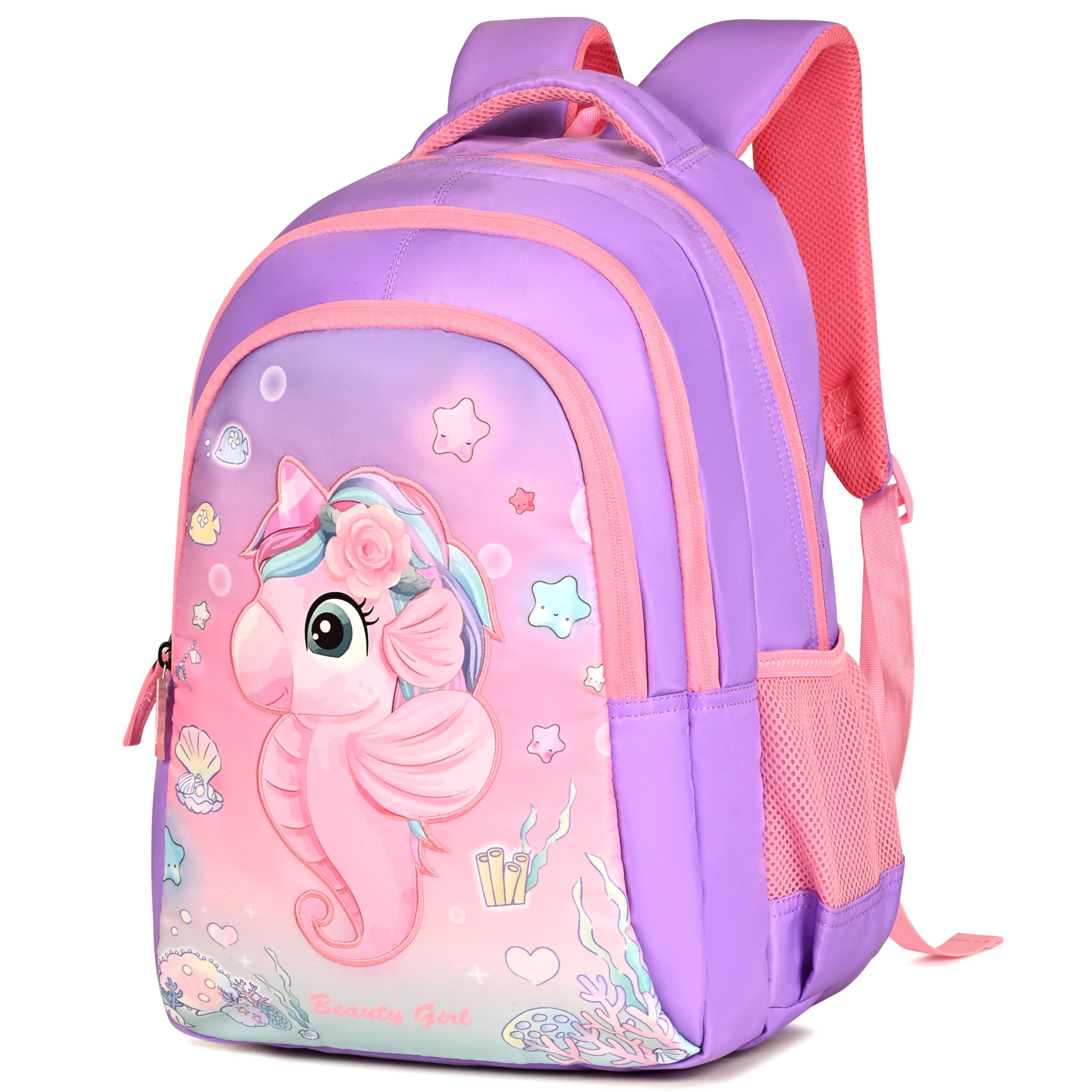 beauty girls BY HOTSHOT SEAHORSE_1655| school bag for girls|kids bag|17 inch|backpack for girls |water resistant|26L school bag-picture-15
