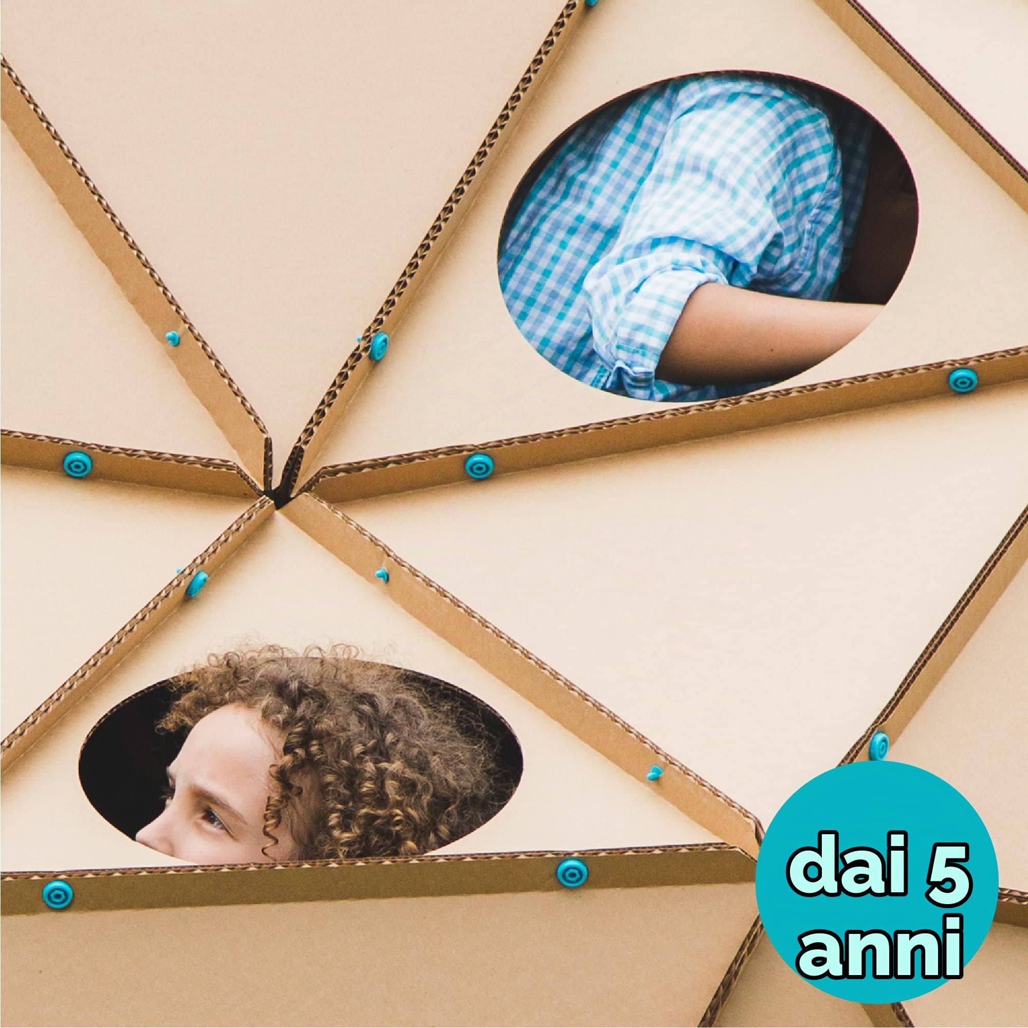 Makedo Invent, kit di attrezzi in cartone riciclato in grande cassetta degli attrezzi (360 pezzi), STEM + STEAM, giocattoli educativi per l'apprendimento in classe, strumenti riutilizzabili per
