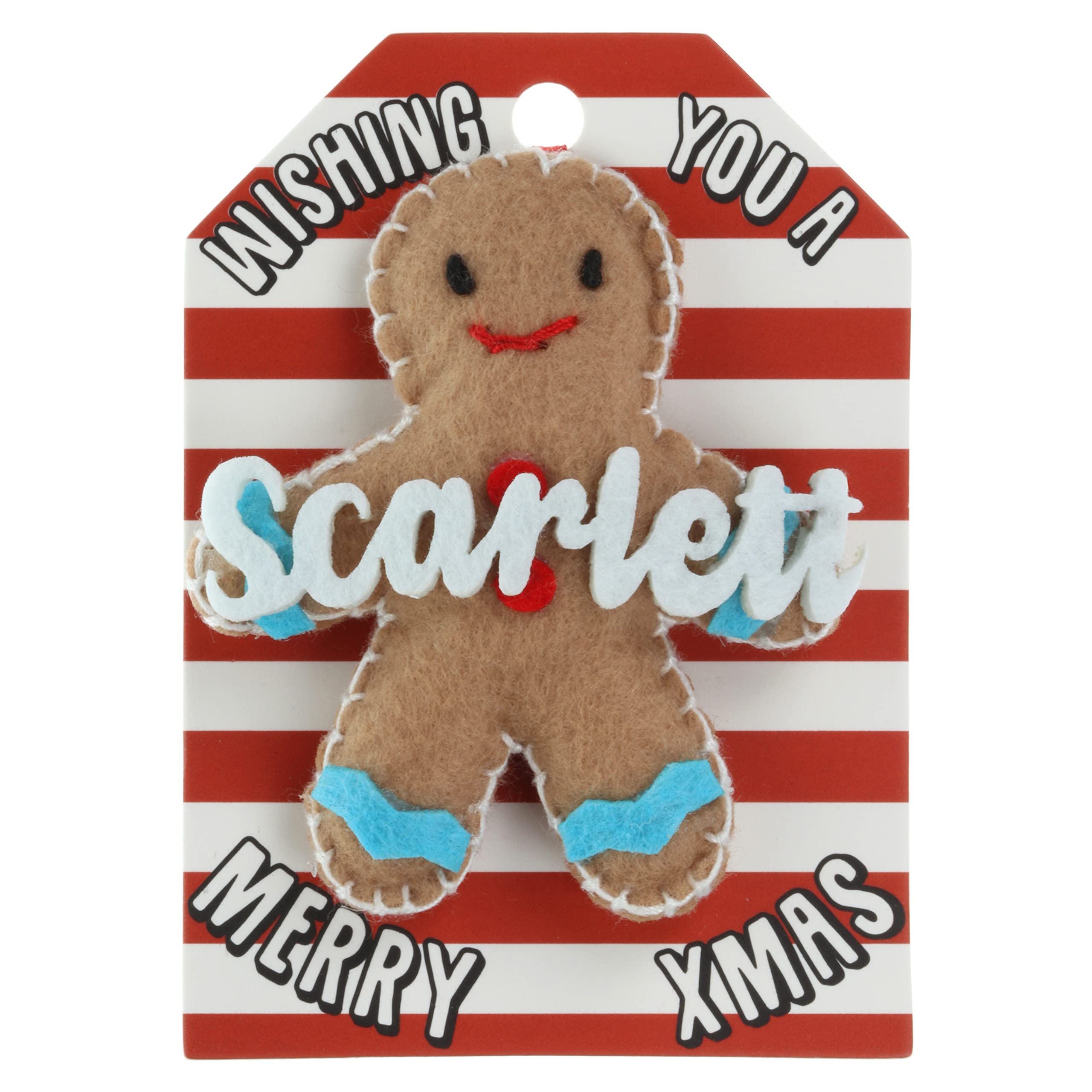 Scarlett Name Gingerbread Man Christmas Tree Bauble Decoration Hanging Gift