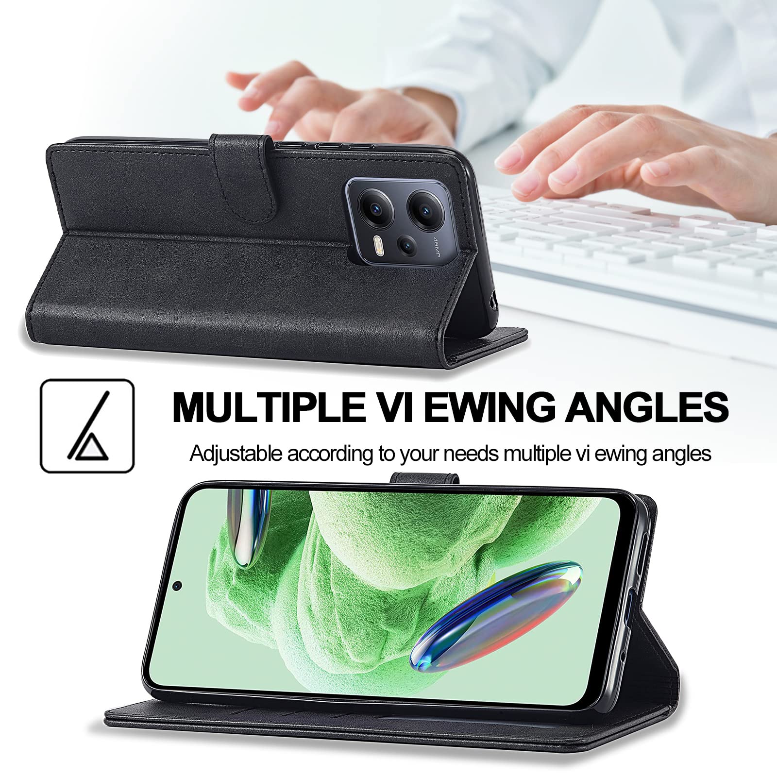 Custodia per Xiaomi Redmi Note 11 Pro 4G , Cover a Portafoglio in Pelle PU Slot per Schede Libro Farfalla Rilievo Supporto Cavalletto Flip Case Cordino Chiusura Magnetica per Maschio Donna-[CY]-Brown